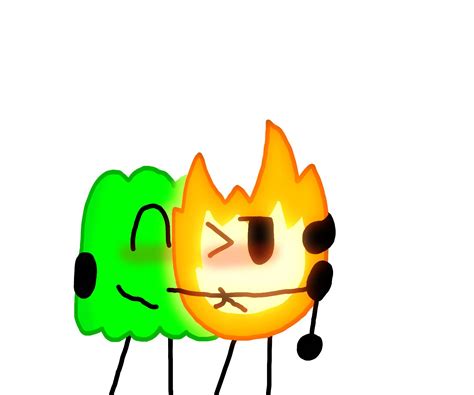 Pencil/Match, Firey/Leafy, Loser/Cake) and label them as "cringe" and "overrated". . Bfdi ships